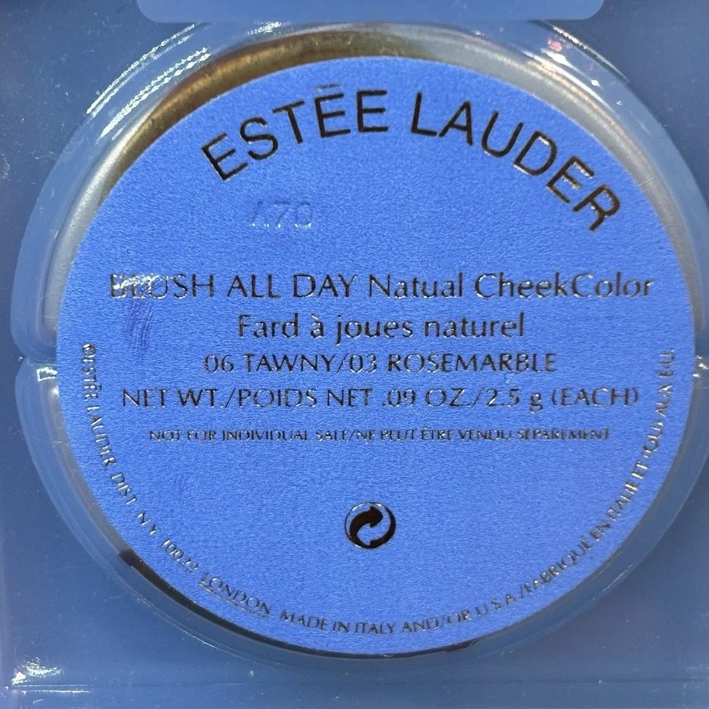 NEW Estee Lauder Blush All Day Natural Cheek Color Tawny & Rosemarble Compact‎